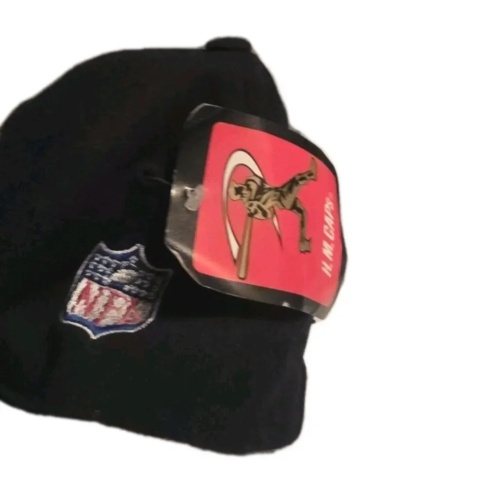 Baltimore Ravens NFL Hat Black Adjustable Baseball Cap H.M. Caps Side Patch Logo